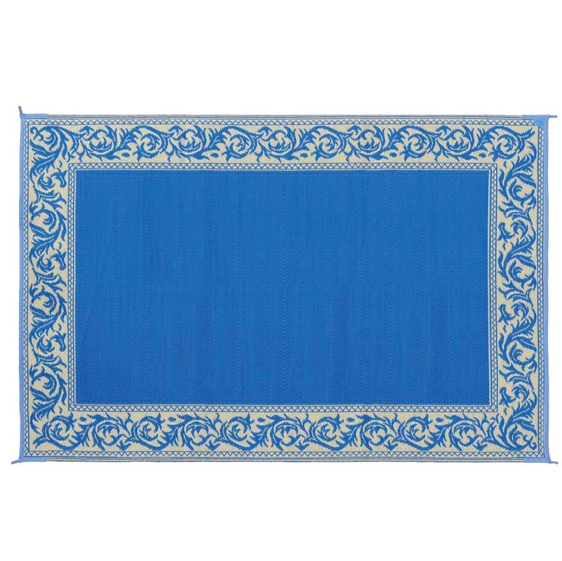 Stylish Camping Ming's Mark RD3 Stylish Camping Reversible Classical Patio Mat - 6' x 9', Blue/Beige - Image 3